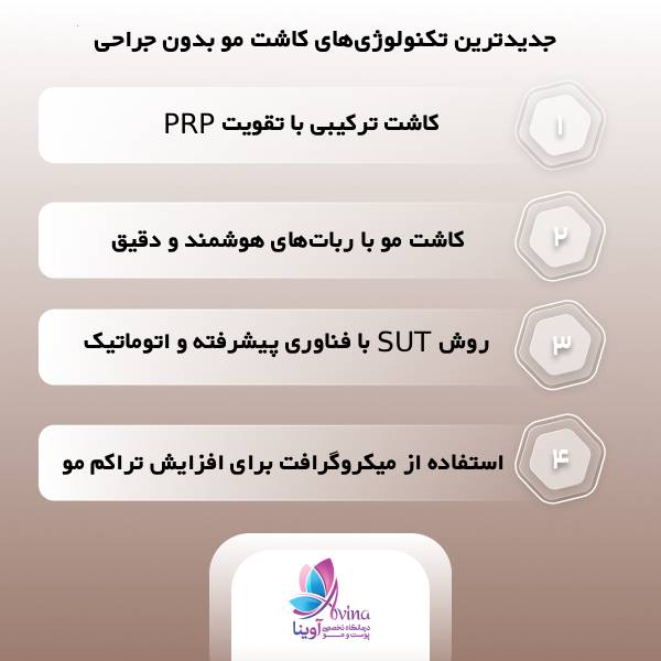 بهترین مرکز کاشت مو بدون جراحی در ونک